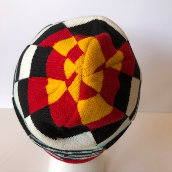 Free People Checkerboard Beanie -black NEW - Picture 8 of 9